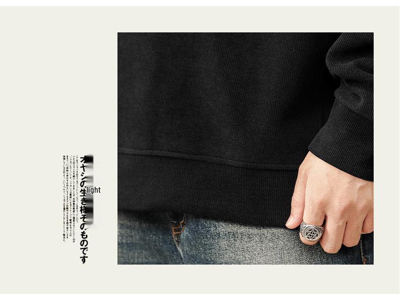 Men's Retro Half-Zip Hoodie: Trendy, Loose-Fit Stand Collar Pullover