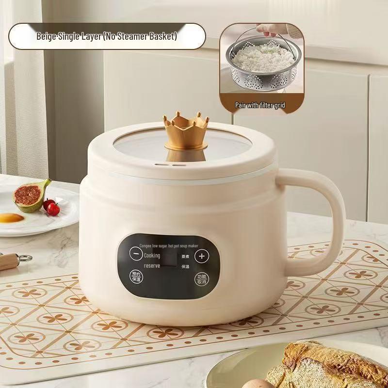 Multifunctional Electric Cooker: Dormitory Pot, Steamer, Boiler, Hot Pot, Student-friendly, Smart Rice Cooker.
