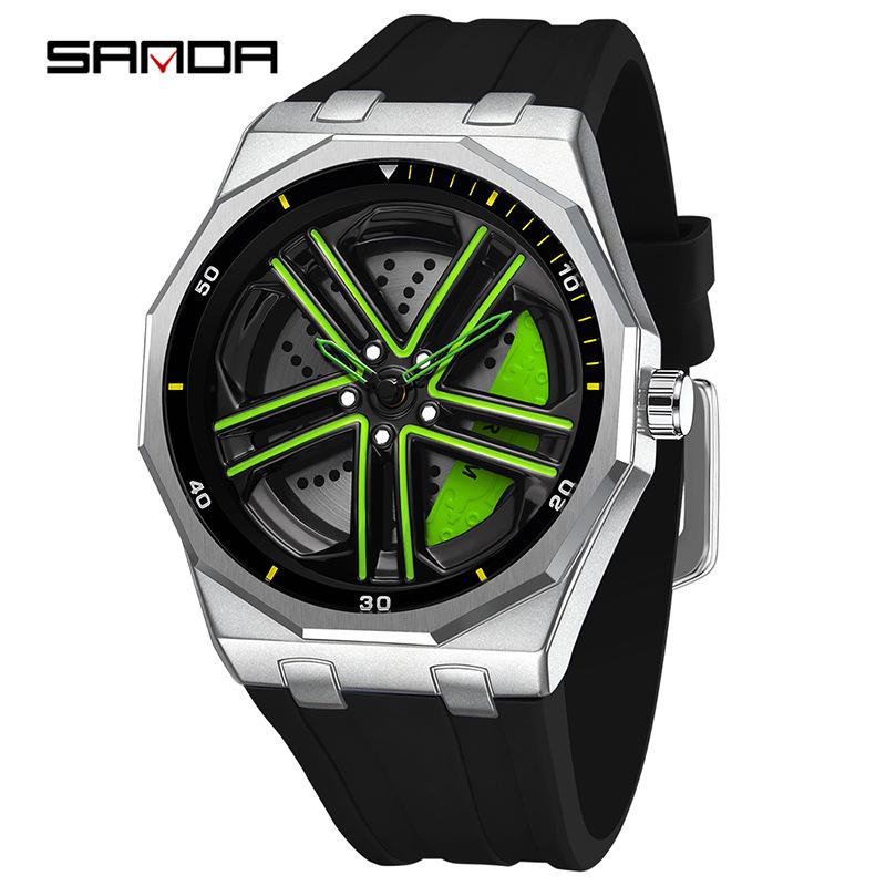 Sanda Men s 360° Rotating Luminous Waterproof Quartz Watch