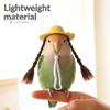 Chapéu Divertido de Pássaro para Hamster Chapéu de Urso Dourado com Trança de Rabo Duplo para Papagaio Chapéu Multicor Mini Chapéu de Palha Decoração para Animal de Estimação Pequeno