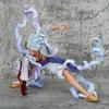 17.5Cm One Piece Anime Figures Nika Luffy Gear 5Th Action Figure Gear 5 Sun God Pvc Figurine Statue Model Decoration Doll Toys
