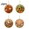 Spring Summer Autumn Winter Ornaments Four Seasons Holiday Pearl Art Hanging Ornaments, Christmas Fall Beaded Durable Acrylic Wall Pattern Ornament,