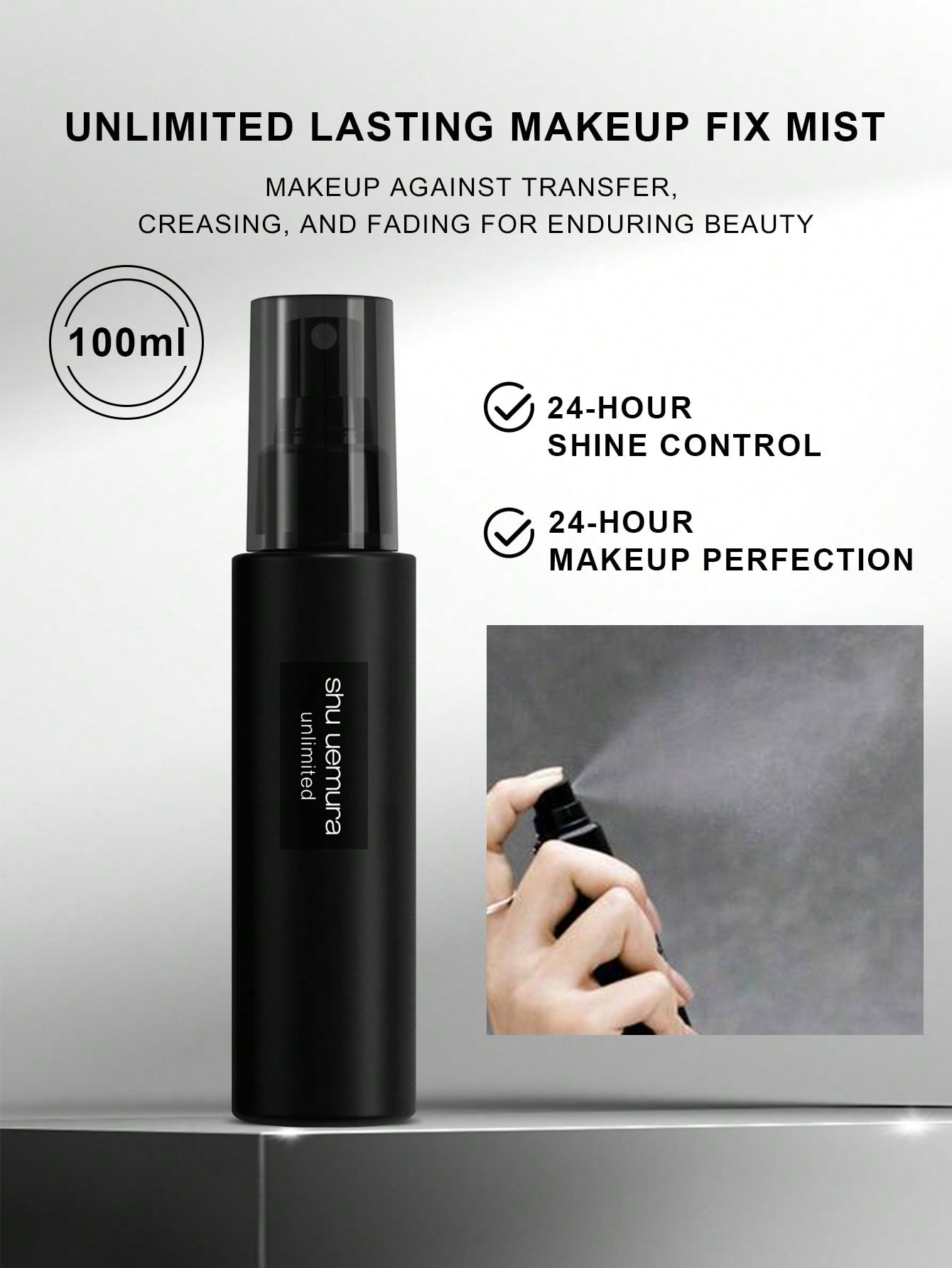 

Shu Uemura Unlimited Lasting Makeup Fix Mist 3.3 fl.oz./100ml (Different Versions Shipped Randomly) Matte Oil-Control Version