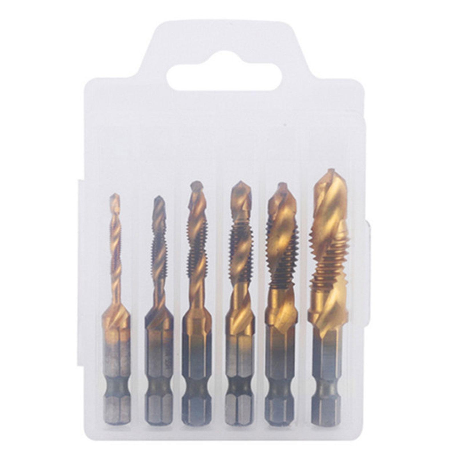 

Набор из 6 многофункциональных композитных инструментов с шестигранным хвостовиком из быстрорежущей стали, компактная конструкция для деревообработки и DIY-проектов золотой