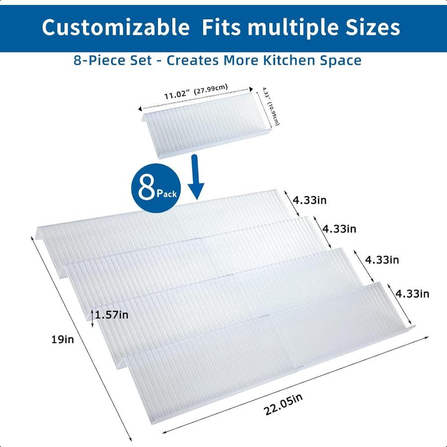 

Органайзер для специй 4 яруса 8 шт. Прозрачный акриловый органайзер для ящика Стойка для специй для ящика Организация специй для ящика Стойка для специй для кухонного ящика United States