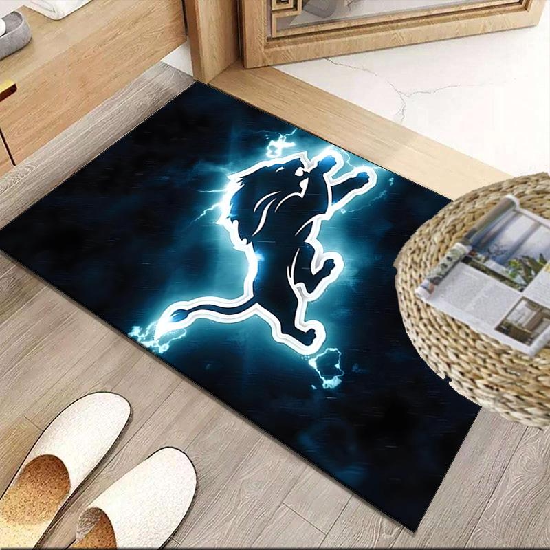 Lions Team Carpet, Kitchen Rugs, Yoga Mat, Non-Slip Mats, Rug for Bathroom, Living Room bedroom, Camping Rugs Christmas Gift