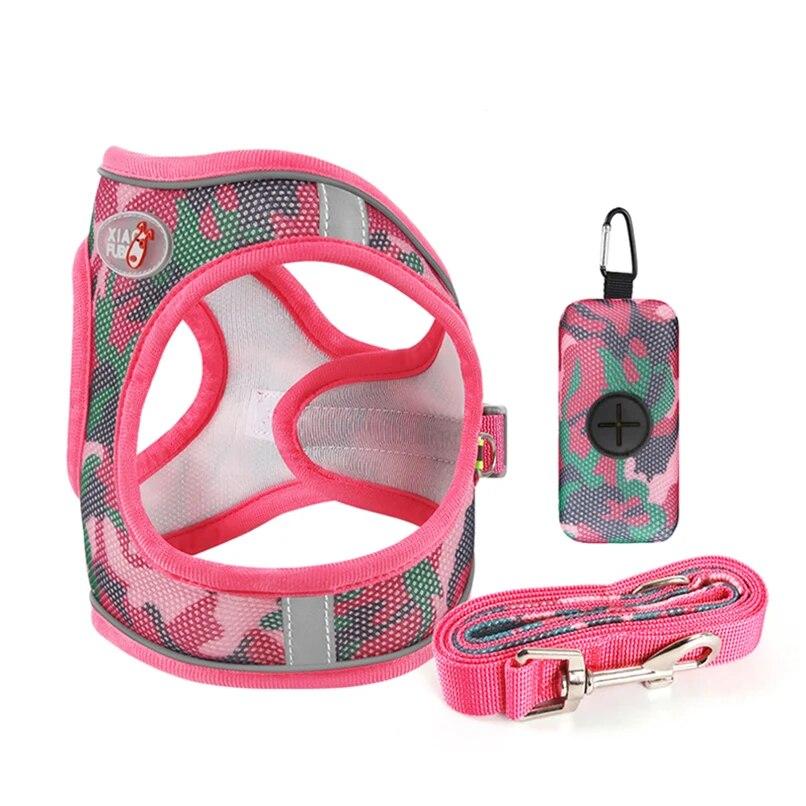 

3 шт., поводок для щенка и сумка для какашек, набор, жилет для собак, комплект для маленьких и средних собак, кошек, прогулочный поводок, поводок для чихуахуа, французский бульдог XS красный