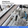 ZONESUN ZS-GY1C Pneumatic Automatic Liquid Paste Filling Machine for liquid cosmetic Cream Chocolate Juice Perfume With Conveyor