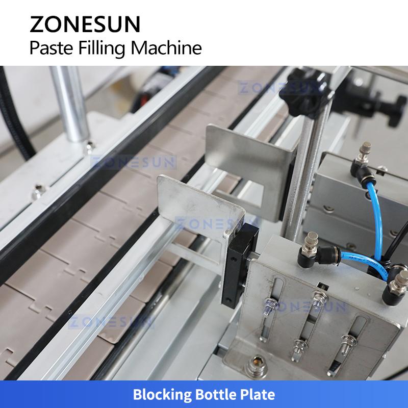 ZONESUN ZS-GY1C Pneumatic Automatic Liquid Paste Filling Machine for liquid cosmetic Cream Chocolate Juice Perfume With Conveyor