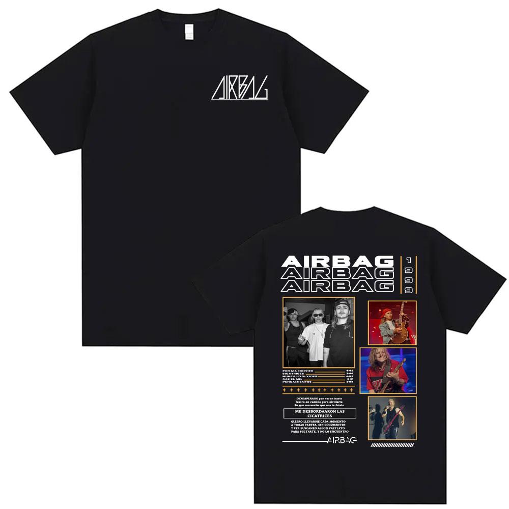 Airbag Anarquia En Buenos Aires Album Tour T Shirts Mens Clothing Harajuku Hip Hop Summer Shirt Cotton Casual Oversized T Shirt