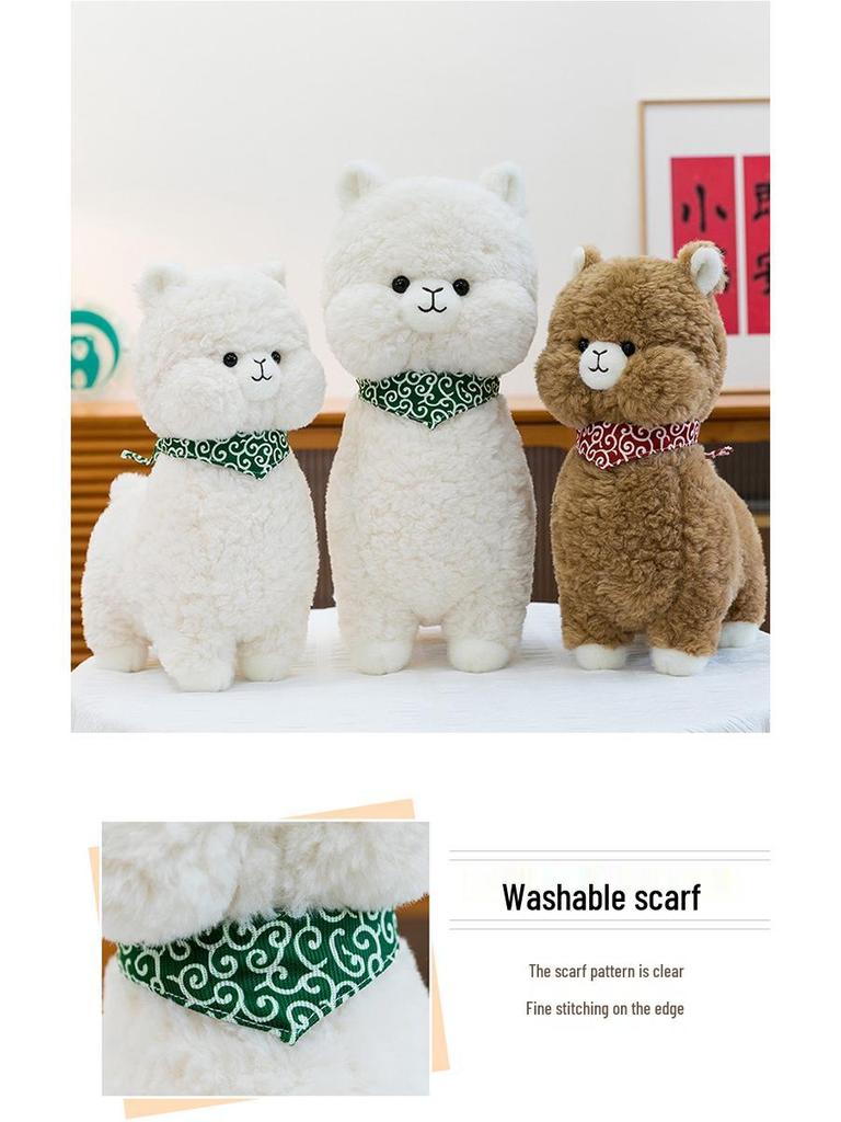 Cute Kawaii Baby Camel and Sheep Plush Toy - Fluffy Sleep Pillow for Girls