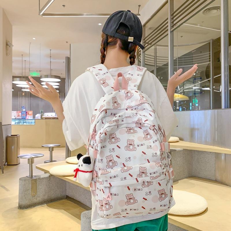 Schoolbag schoolbag for girls, junior high school students, casual large-capacity backpack 1011 new college student computer backpack tide, wholesale