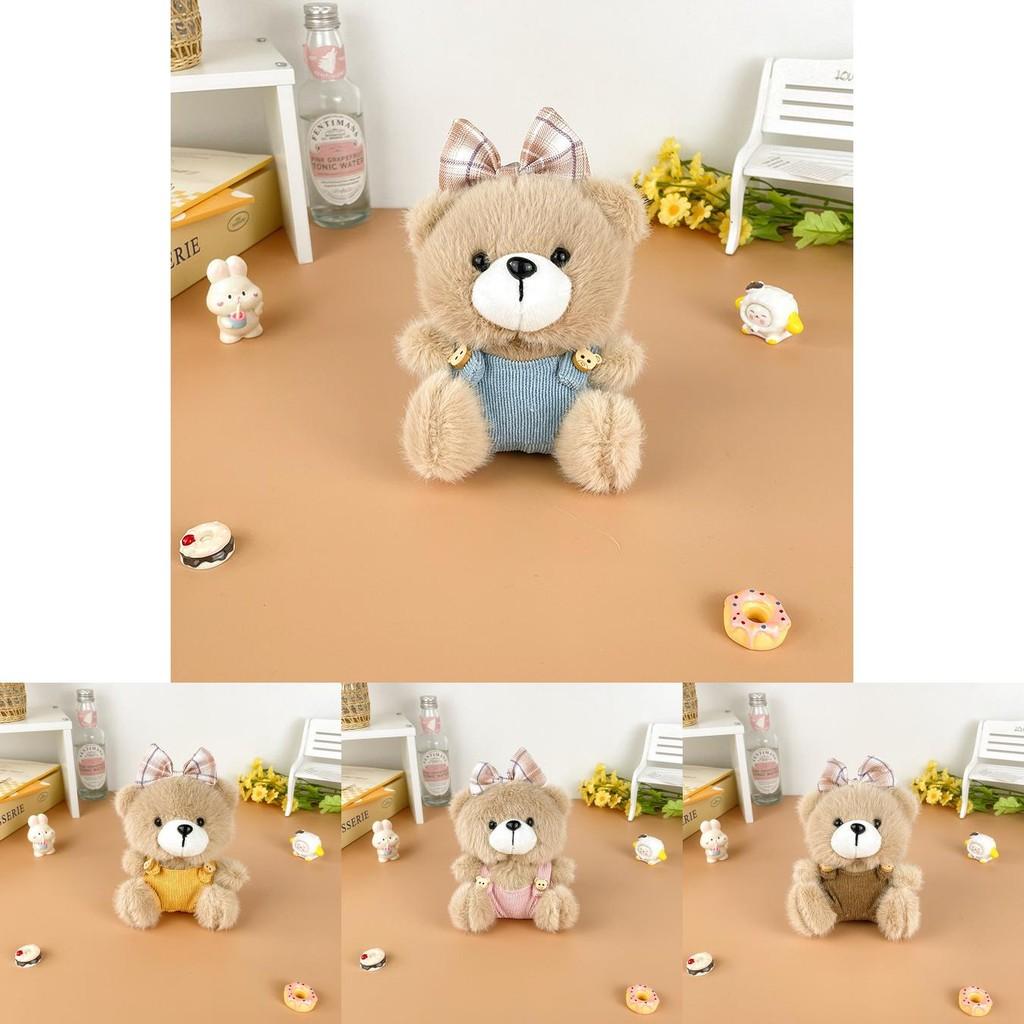 Bow Bear Teddy Plush Stuffed Toy Animal Doll Keychain Backpack Pendant Gifts
