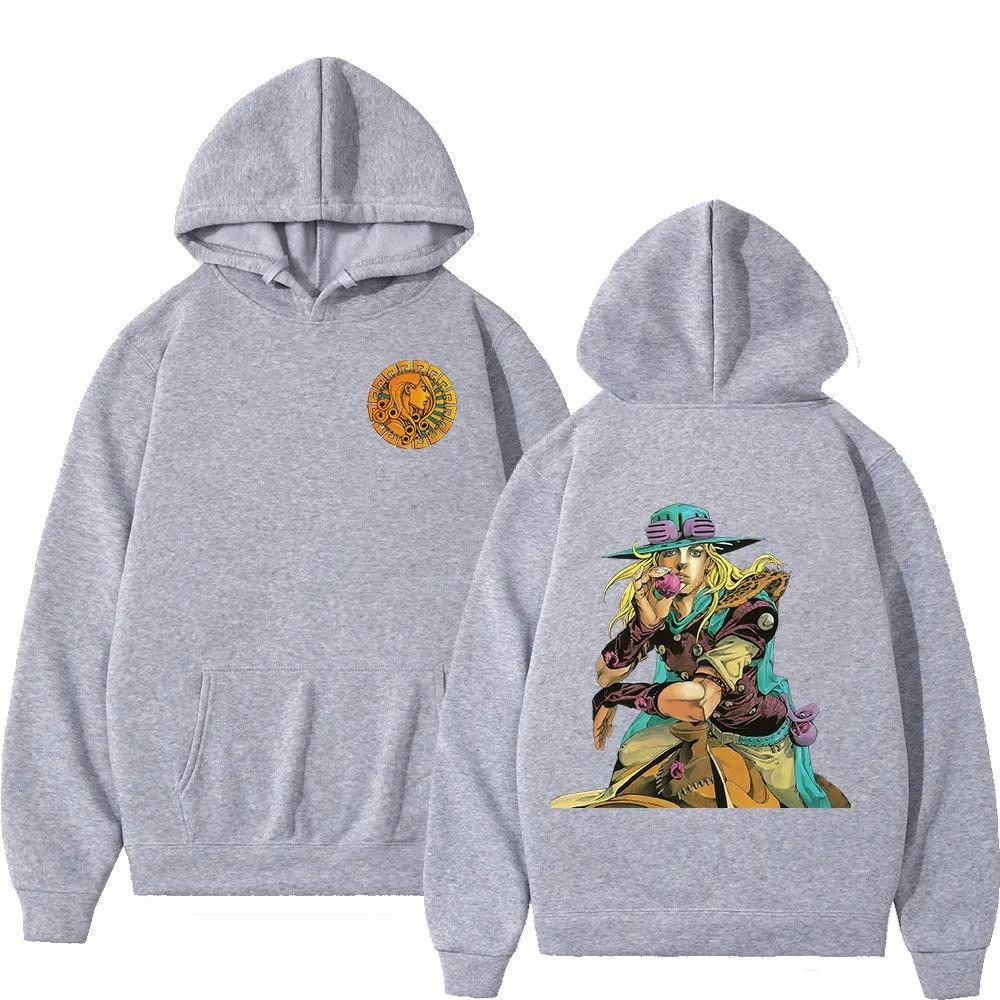 Anime Estivo 2026 JoJo Bizarre Adventure STEEL BALL RUN Diego Brando Felpe Abbigliamento Unisex Felpe con Cappuccio alla Moda Felpe con Cappuccio a Manica Lunga