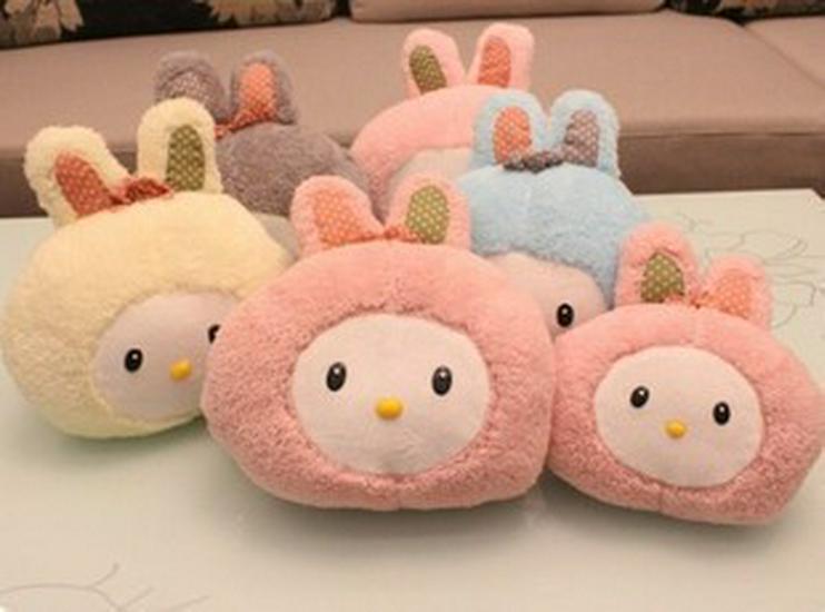 Children's Rice Ball Rabbit Hug Pillow Hand Warmer - Cute Plush Doll