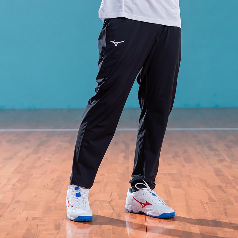 Mizuno Solid Color Comfortable Casual Quick-Dry Mid-Waist Knitted Sports Pants Unisex Pants Black C2CD46Z109