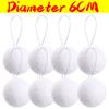 White Foam Christmas Balls Ornaments Xmas Tree Hanging Snowballs Pendant Holiday New Year Wedding Party Home Decoration Supplies