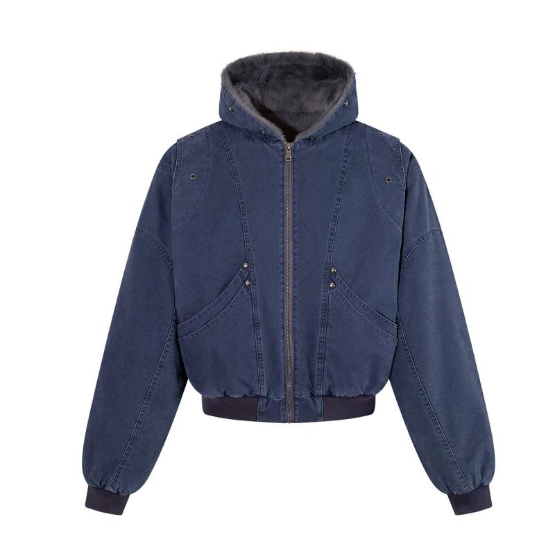 Magic Bear 2026 Winter Thick Padded Jacket - American Style Washed Cotton Coat Teens