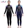 Diving Suit Women's 3MM Long-sleeved Warm Thick One-piece Cold-proof Snorkeling Swimming Surfing