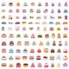 100 Birthday Cakes Graffiti Stickers Skateboard Suitcase Car Decoration Stickers Waterproof Stationery Cartoon Stickers