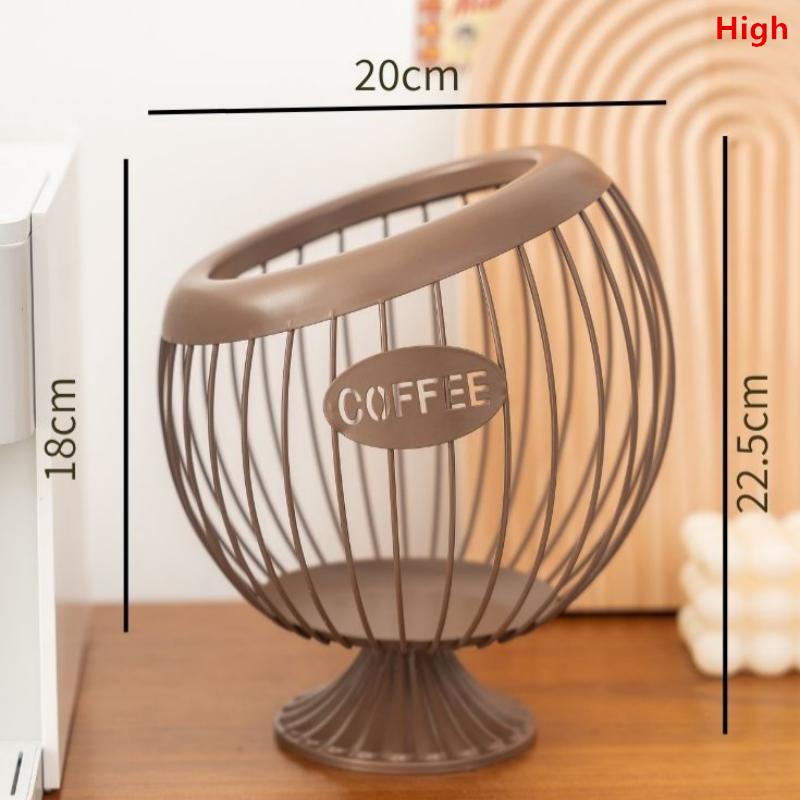 1PCS Iron Coffee Capsule Holder Fruit Snack Storage Rack Multifunctional Hollow Coffee Pod Storage Rack Suitable For Home Cafes