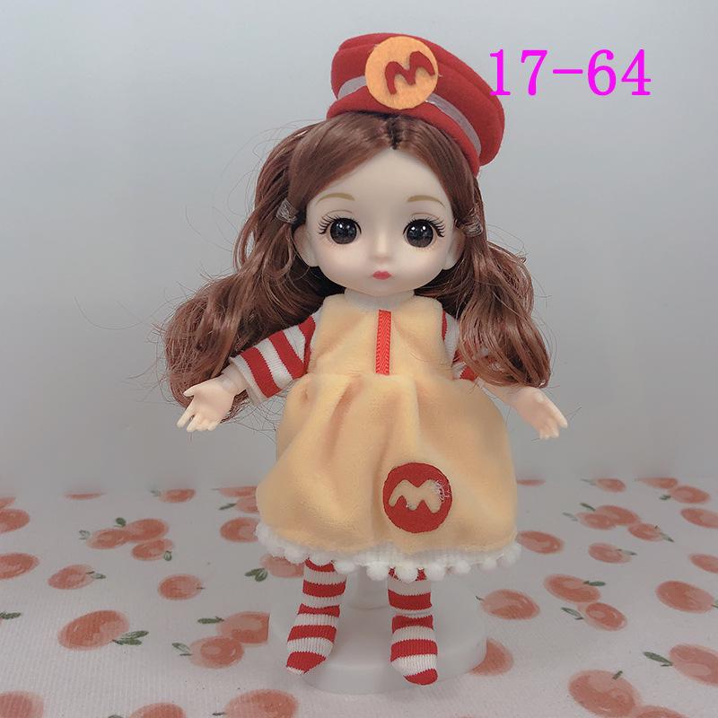 16cm Assorted Dress-Up Dolls with Fashion Outfits: Wedding Dress, Mermaid, Princess, and Prince Accessories