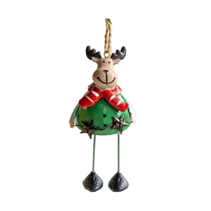 Christmas Decorative Hangers Santa Reindeer Figures With Detailed Design For Tree Window Shelf Decoration