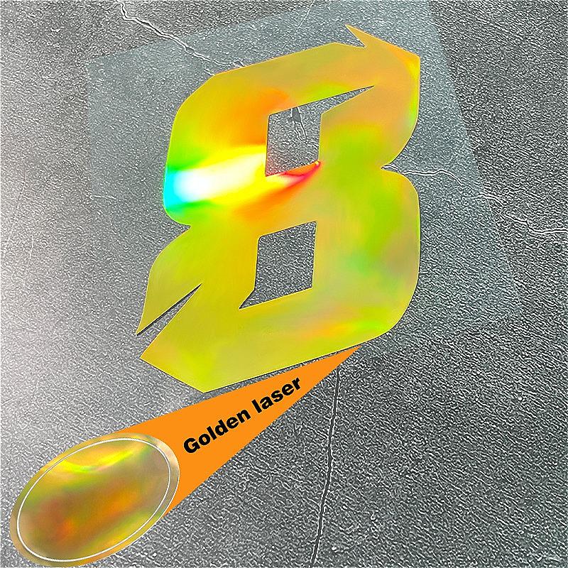 1PC Gold Laser Motorcycle Arabic Numerals Sticker Waterproof for Motorbike Fuel Tank Front Fairing Helmet Universal Vinyl Decal