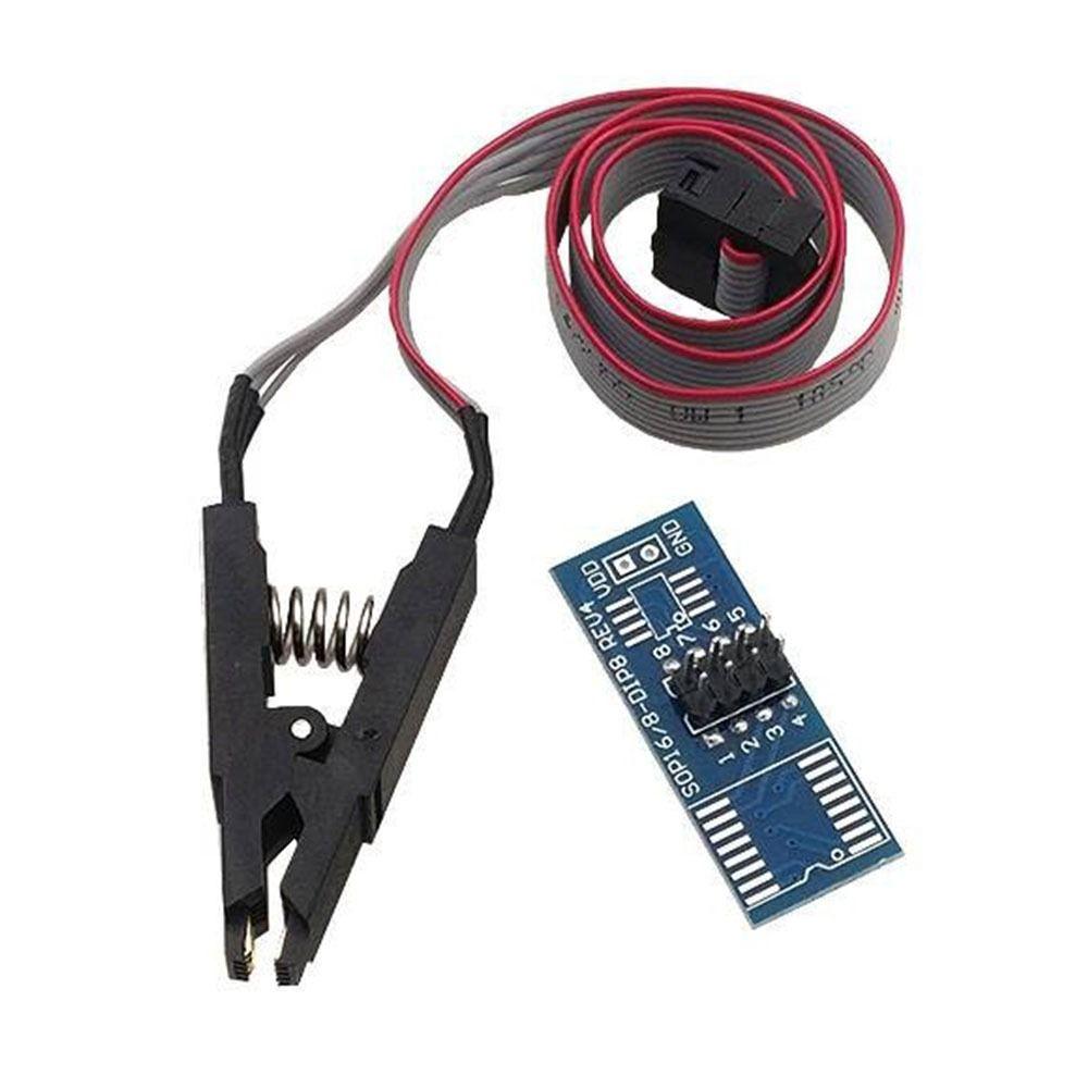 2 Set 8 Pin Test Clamp SOP8 to DIP8 Data Synchronization Cables Durable Adapter Board