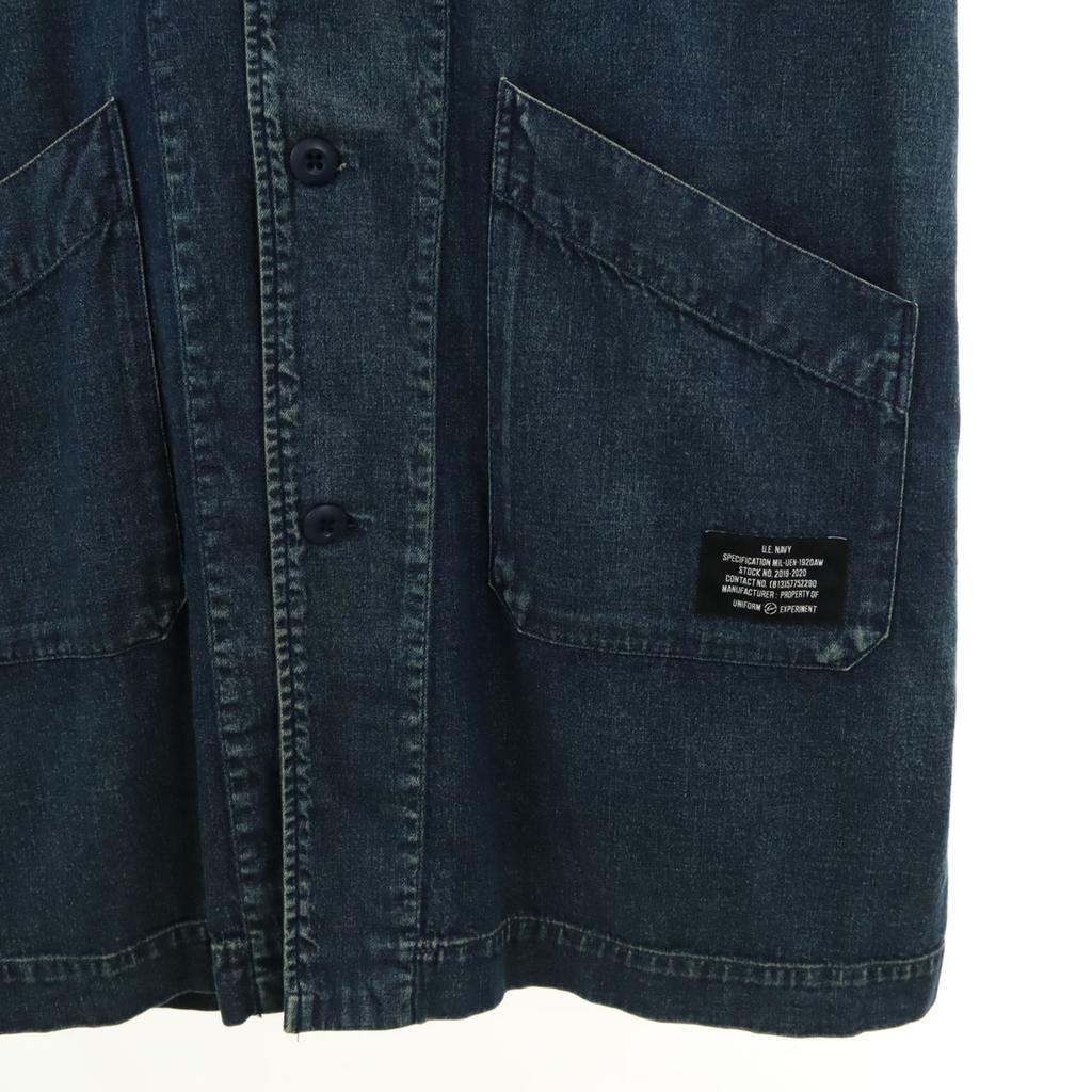 Unused Uniform Experiment Made In Japan Washed Shop Denim Coat 1 8oz Soft Men's Used