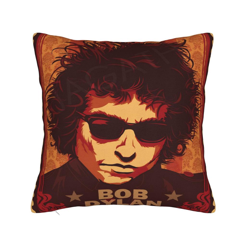 Decorative Pillow Cover Bob Dylan Singer Merch Seater Pillow Case Cover Zipper Multiple Sizes
