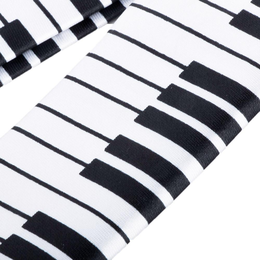 Classic Piano Keyboard Black & White Necktie Casual Music Tie Tie