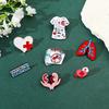 Europe and the United States hot-selling medical theme metal badge medical first aid kit alloy oil drop brooch pin