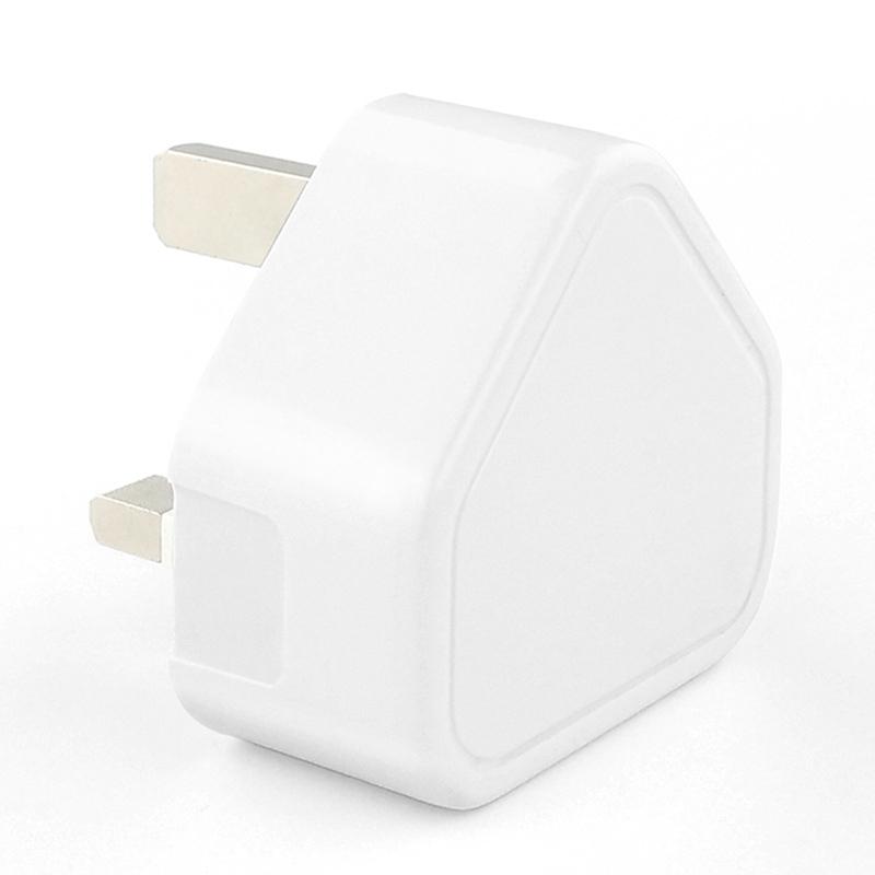 Mains 3 Pin Plug Usb Adaptor Wall Charger Travel Charging Cable For Iphone Samsung
