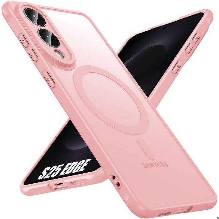 Coque de protection - BOOLING - Samsung Galaxy S25 Edge - Rose - Antichoc - Protection caméra