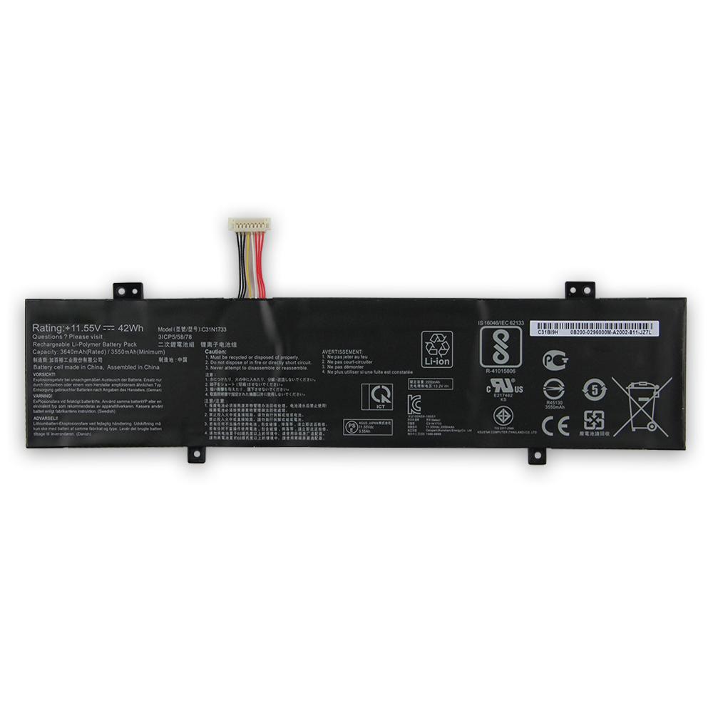 Premium-Akku für ASUS VivoBook Flip TP412 TP412U TP412FA TP412UA C31N1733 Laptop-Akku 3640mAh