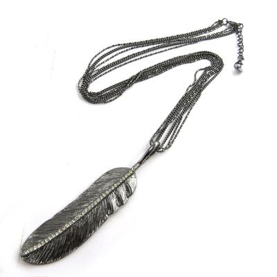 [N1697] - Gray 'Navajos' Long Necklace