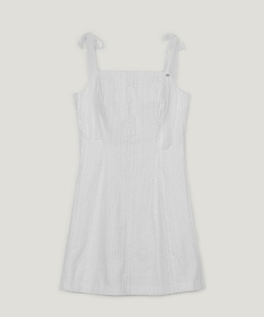 Teuwi Flirty Lace Strap Sleeveless Mini Dress