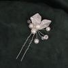 Kristall Perle Blatt Haarnadel Haarnadel Band Für Frauen Braut Hochzeit Braut Haaraccessoires Schmuck Nadel Band Geschenk