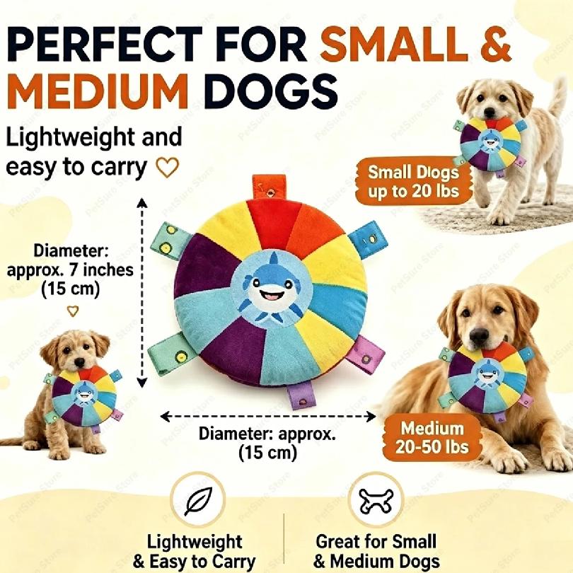 Dog Sounding Plush Toy Bell Cartoon Flying Toy Small Dog Teeth Grinding Toy Wear Resistant Bite Puppy Pet Product