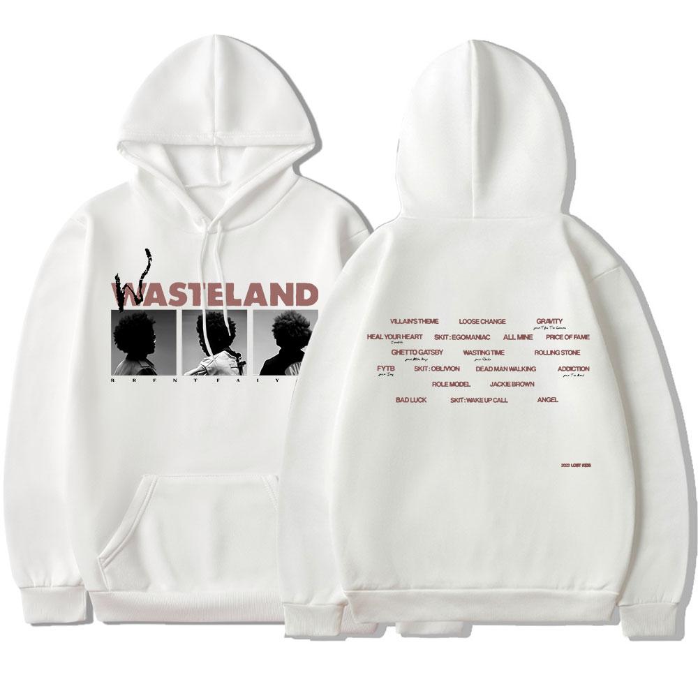 

Толстовка з капюшоном Brent Faiyaz 2022, музичний альбом, світшот із принтом Wasteland, великий хіп-хоп, вуличний одяг, унісекс, флісовий пуловер, що зберігає тепло XL