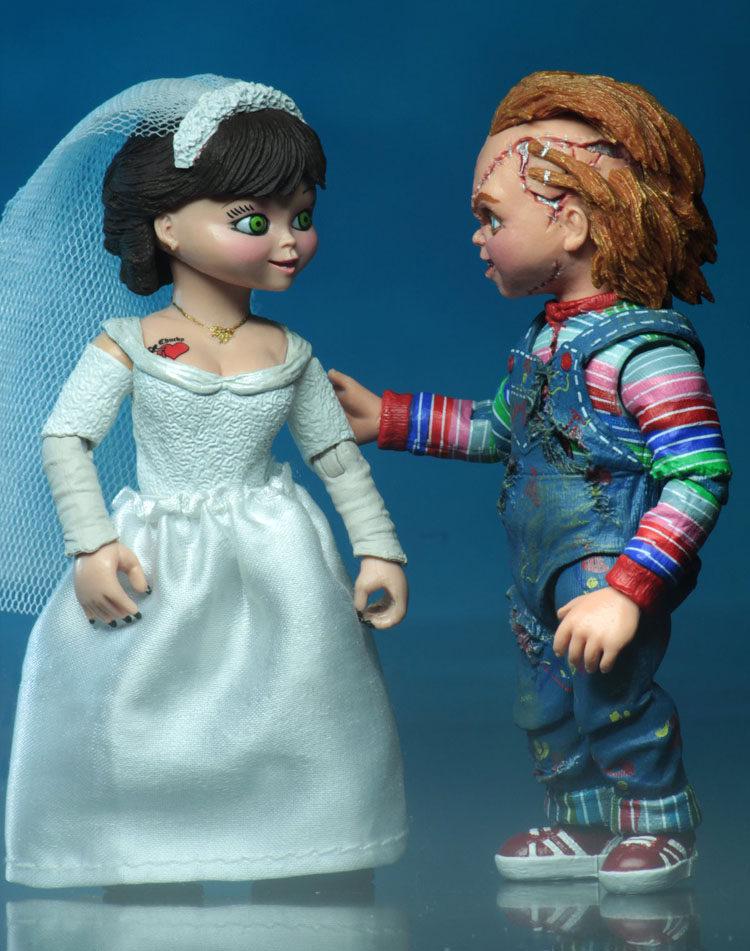 NECA Child's Play 2 Chucky & Tiffany Movable Doll Set