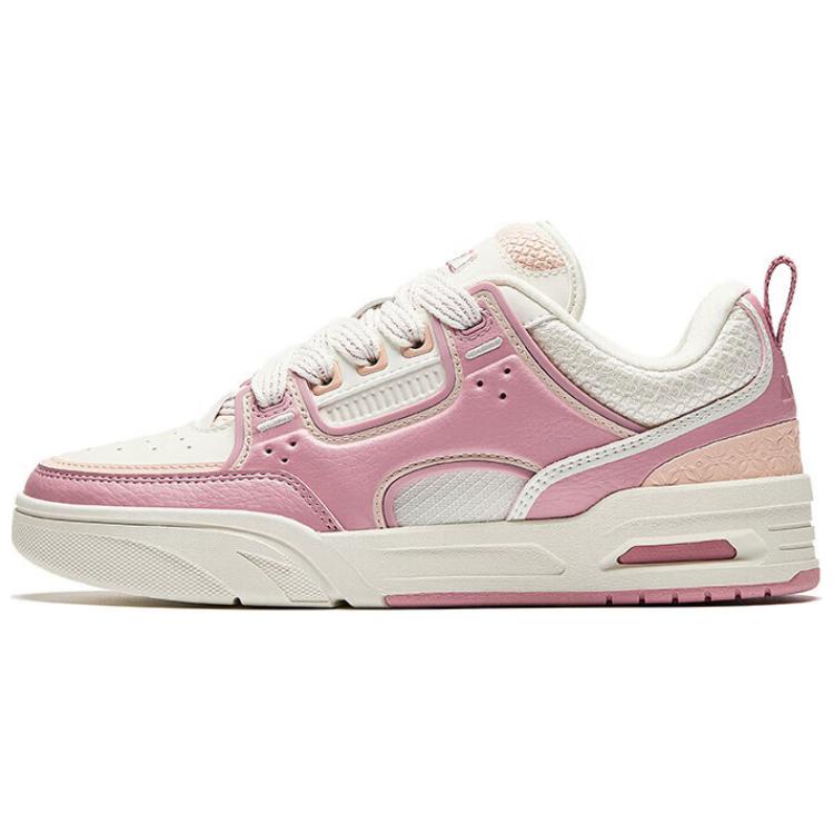 

Anta Aojie Comfortable Versatile Wear-Resistant Lightweight Increased Height Low-Top Skate Shoes Women sneaker White Pink 122518040-11 38.5
