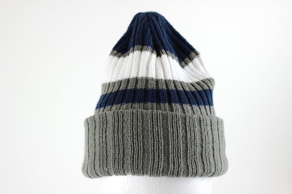 New Era Ribbed Border Knit Cap In Navy/Graphite