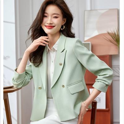 High-Quality Short White Suit Jacket for Women, Elegant and Casual, Spring Fashion Item