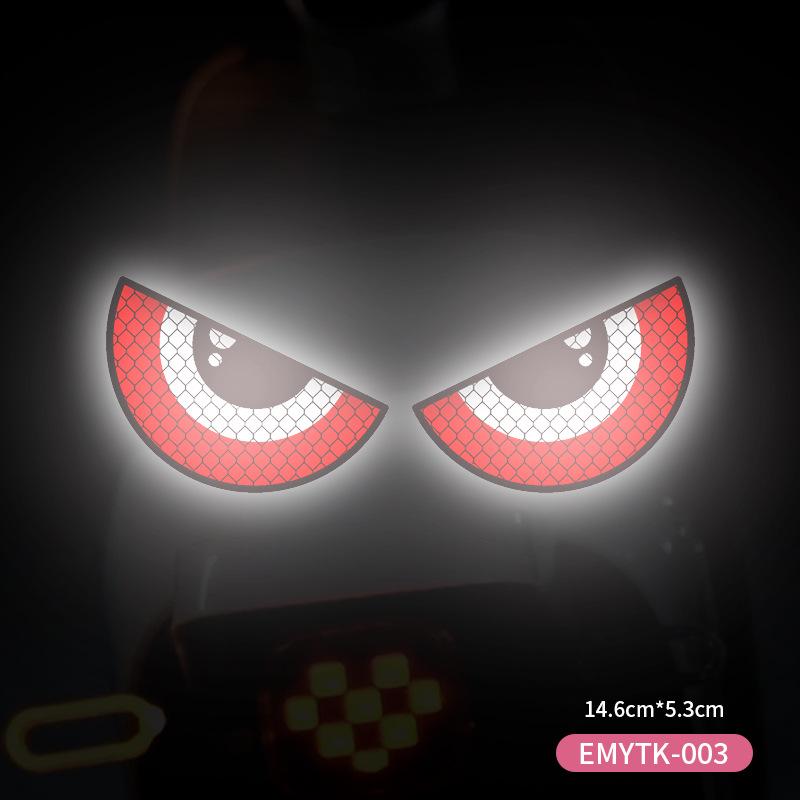 Devil Eye Reflective Sticker for Electric Cars & Motorcycles - Custom Decoration for Helmets and Vehicles