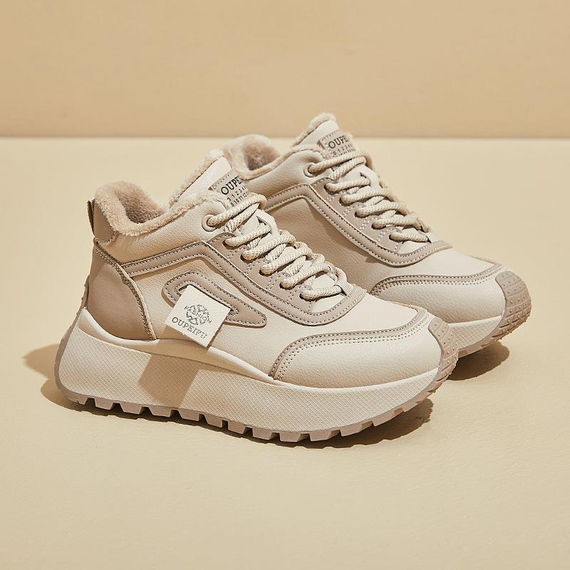 New Velvet Dad Shoes Women's 2 Winter Student Sports Thick-soled Warm Casual Board Shoes