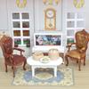 Vintage Chair Toy Figure Model Realistic Vintage Realistic Doll House Pretend Girls Gift Realistic Victorian Chair