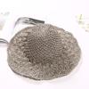 chic Hand-woven trendy straw hat for women, summer beige hollow-out foldable sunshade for sun protection and beach outings