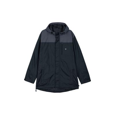 Color-Block Sports Casual Windbreaker Hooded Jacket Men Outerwear Black VN0A5FPDKOU